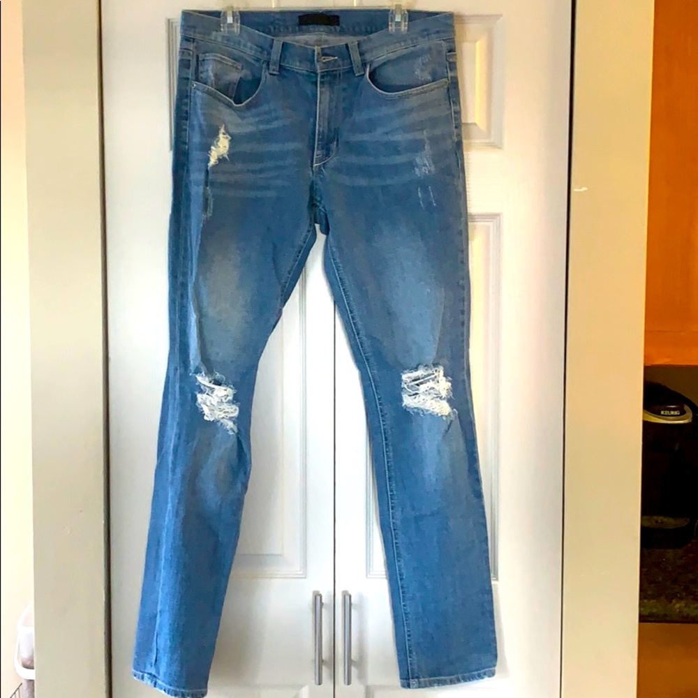 RAIL Distressed light wash denim